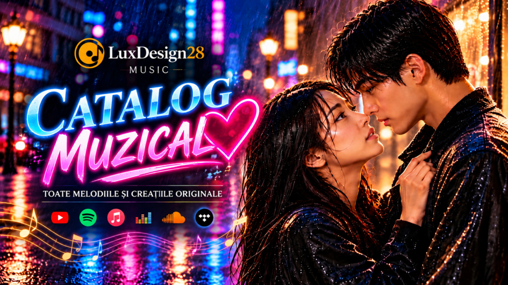 Catalog muzical sub ploaia neon