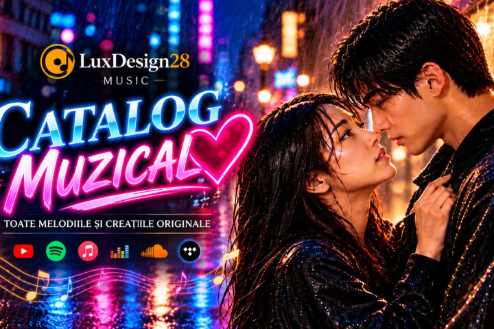 Catalog muzical sub ploaia neon